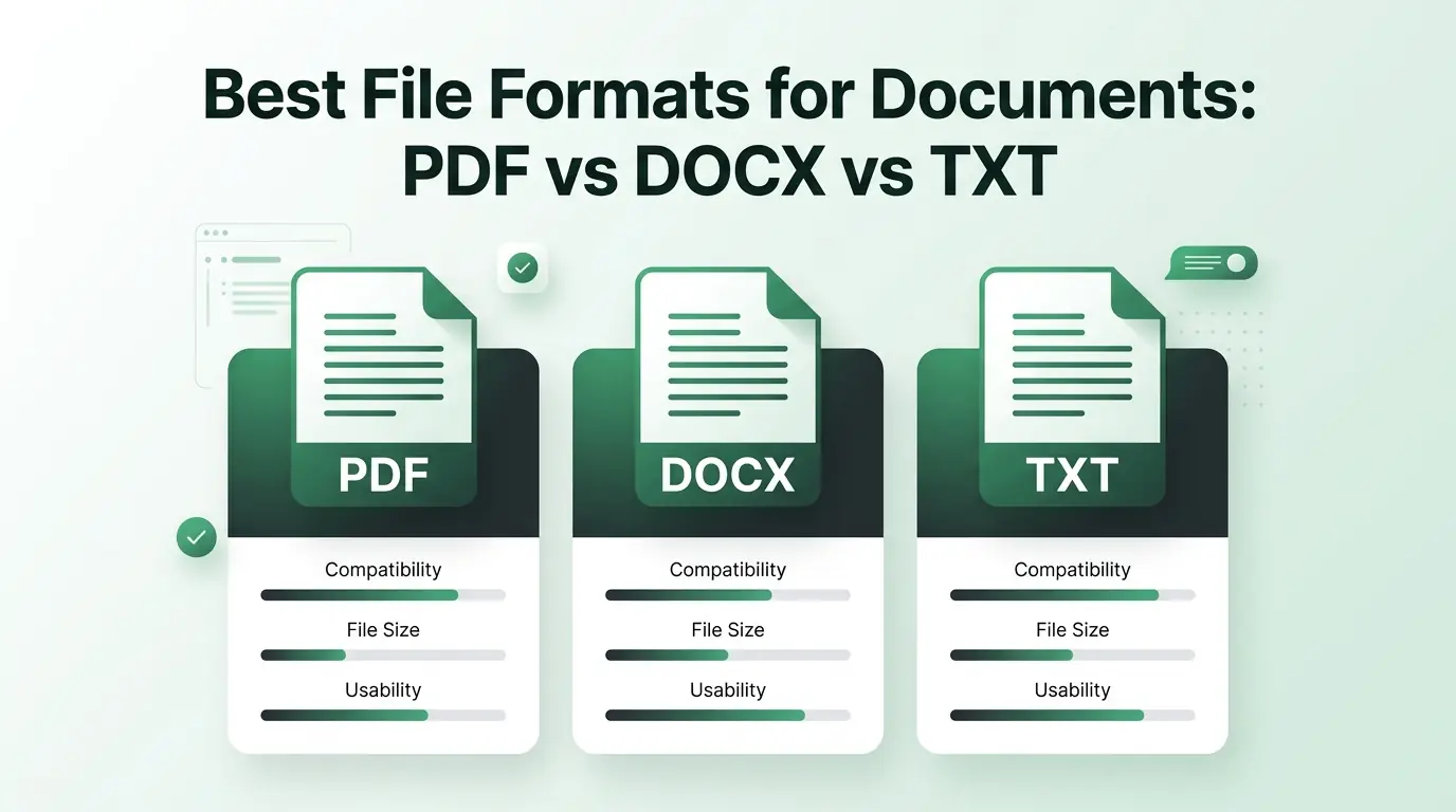 Best File Formats for Documents: PDF vs DOCX vs TXT